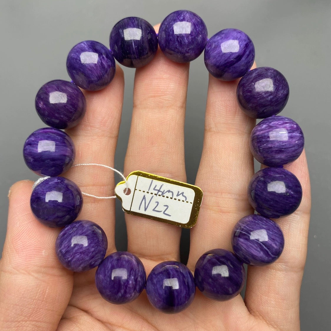 Purple Charoite Beads Bracelet
