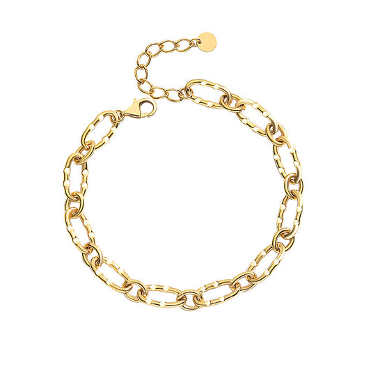 18K Gold Plated 925 Sterling Silver Rope Chain Dainty  Bracelet