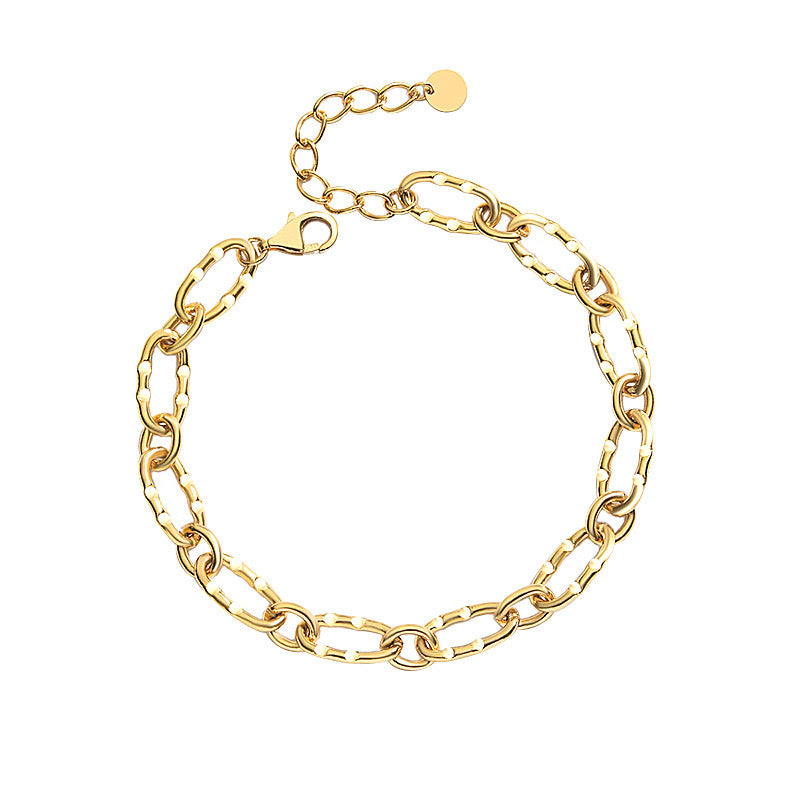 18K Gold Plated 925 Sterling Silver Rope Chain Dainty  Bracelet