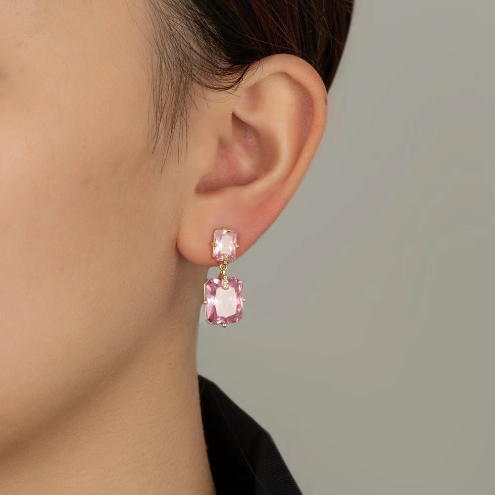 Cubic Zirconia Copper Earrings