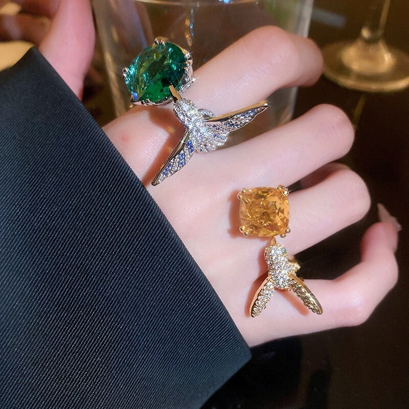 Zircon Adjustable Copper Ring