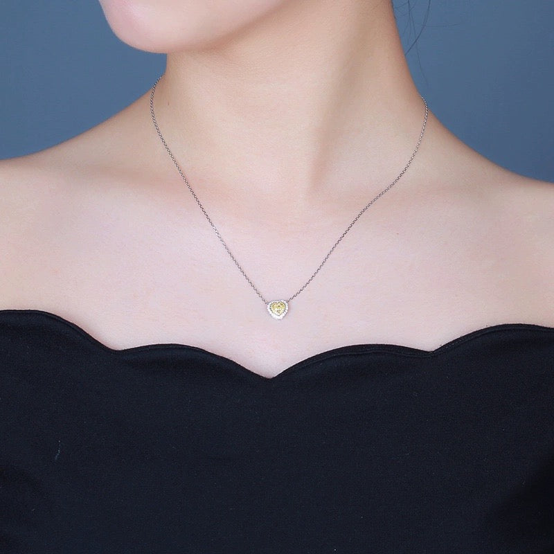 S925 Sterling Silver Lab Created High Carbon Diamond Necklace