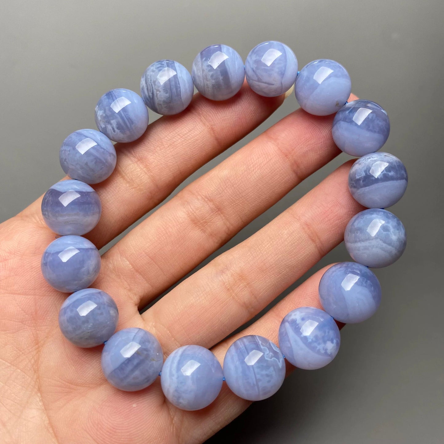 Strengthen patience-Blue Lace Agate Bracelet
