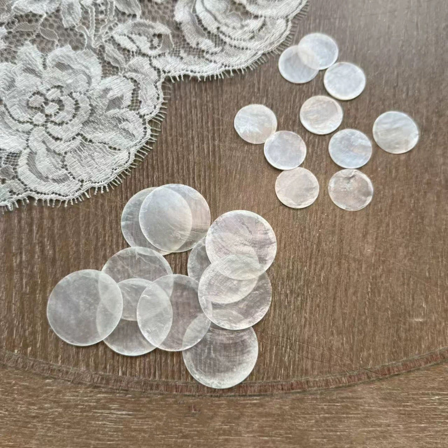 Natural shell flakes, DIY toasting cup materials-12Big+15Small