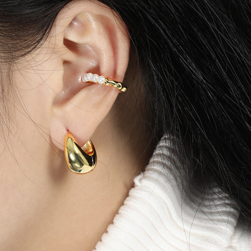 S925 Sterling Silver Plated-18K Gold Earrings