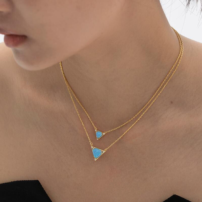 Copper Plated Gold Opal Necklace