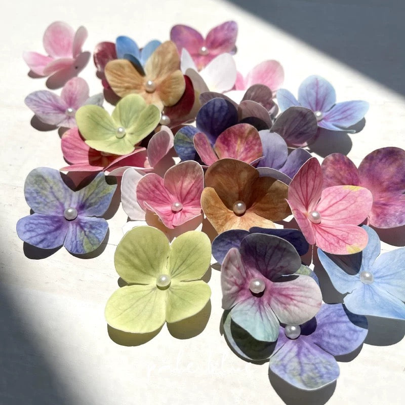 Pearl Hydrangea Diy Material -One set includes 30 assorted colors