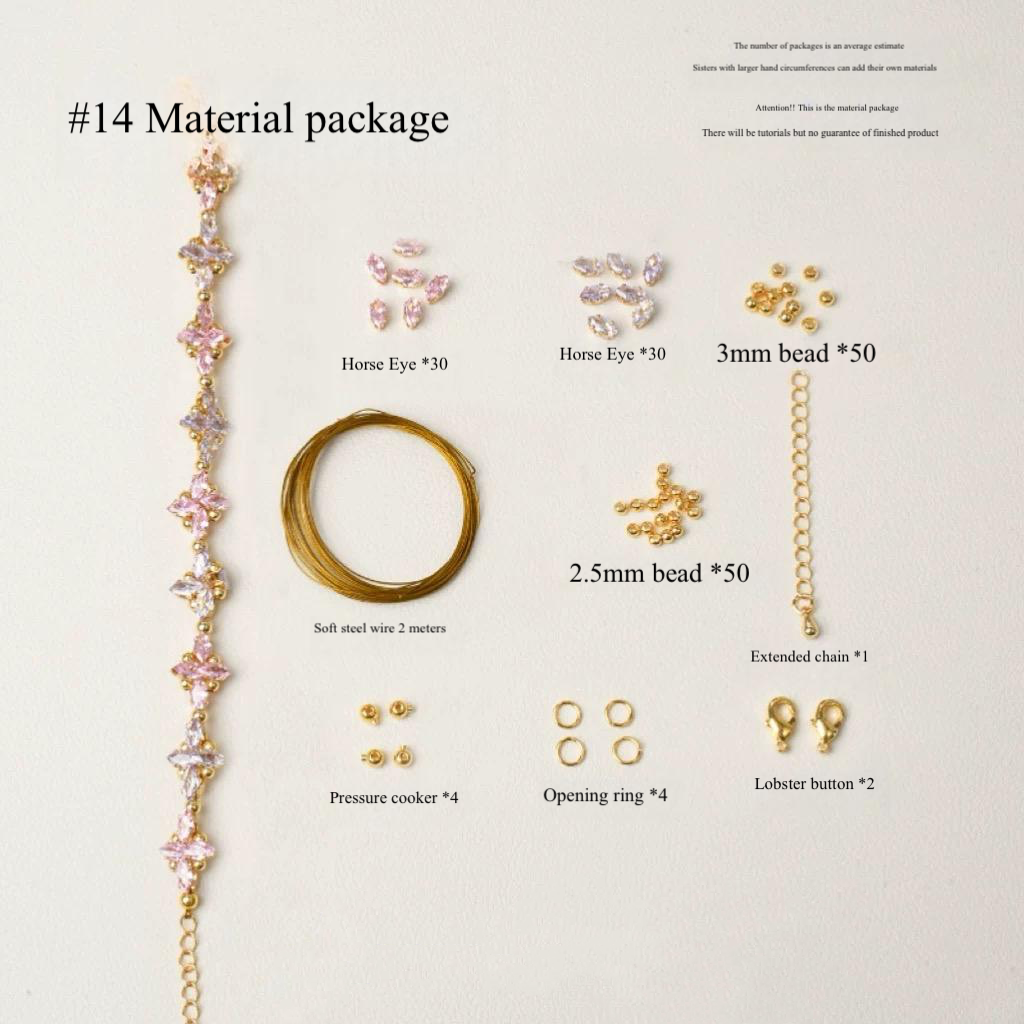 14#Four-Leaf Flower DIY Bracelet Kit