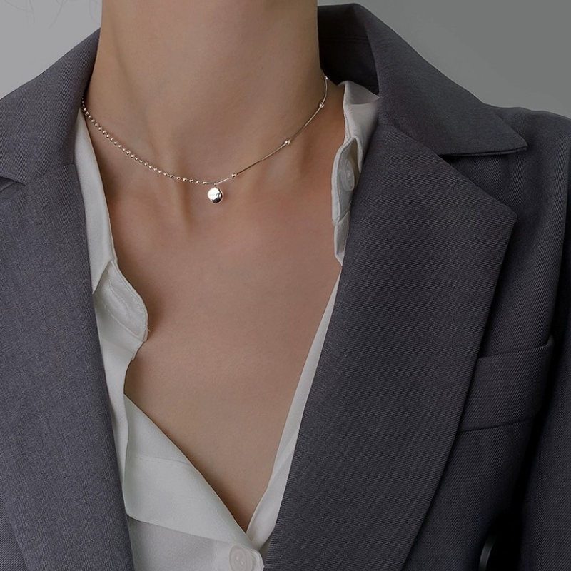 S925 Sterling Silver Asymmetrical Lucky Necklace