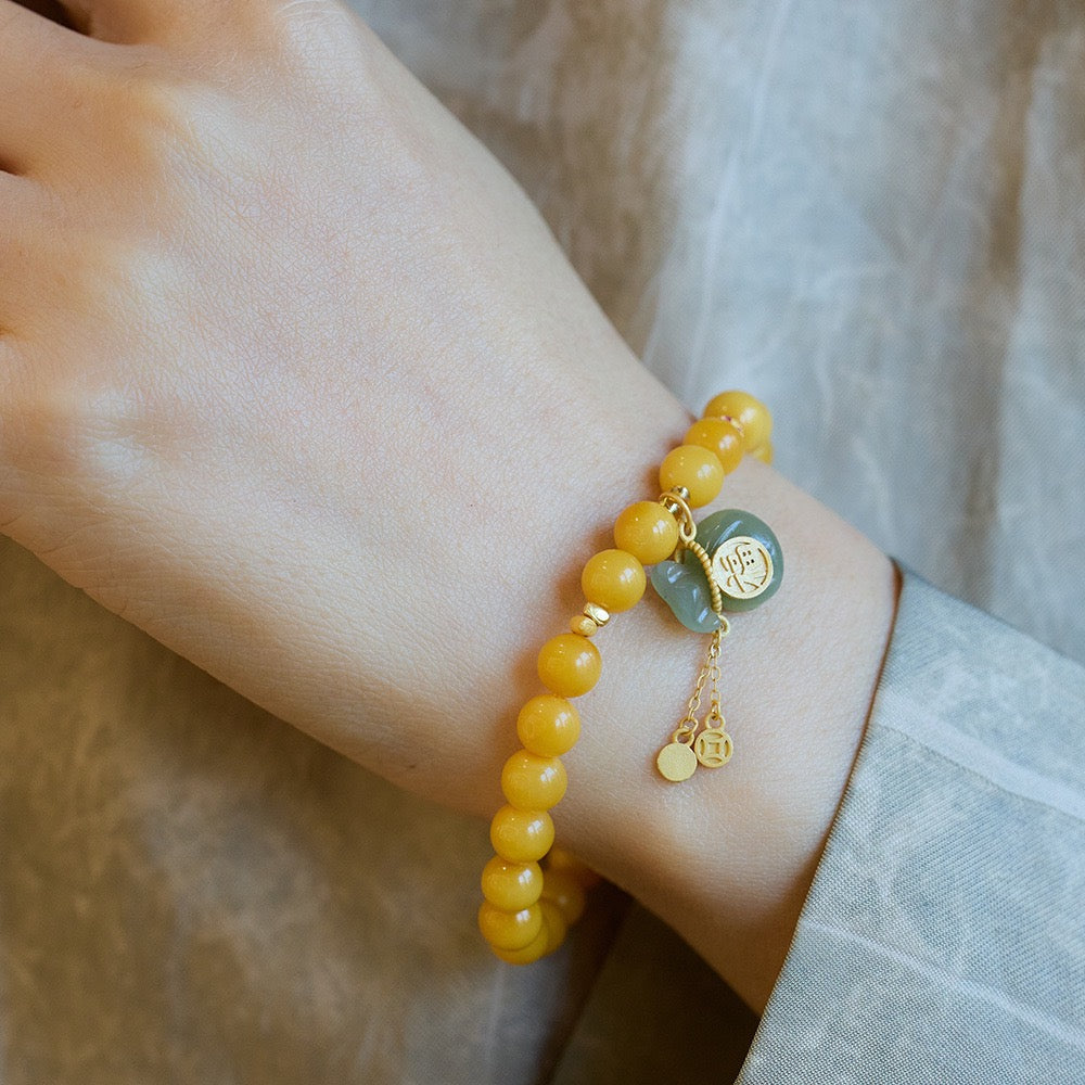 S925 Sterling Silver Beewax Bracelet