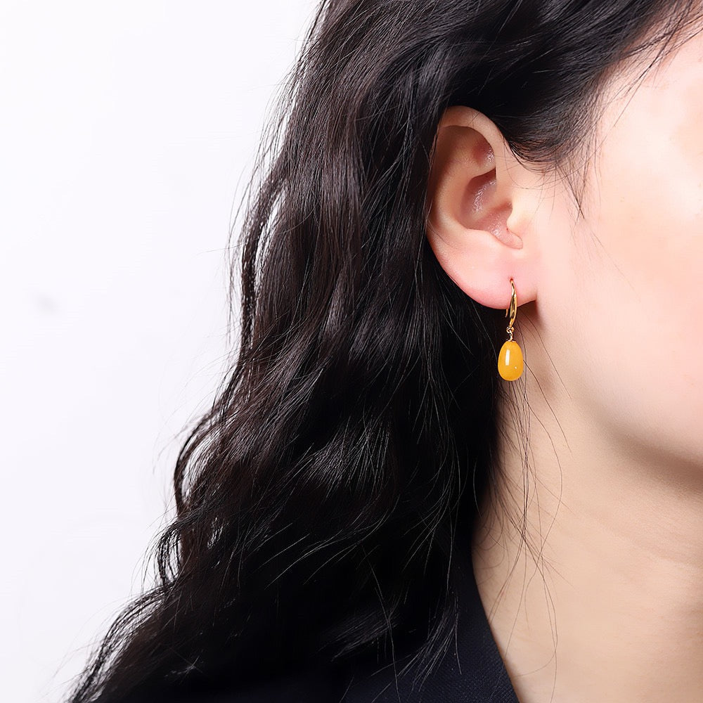 S925 Sterling Silver Beewax Earrings