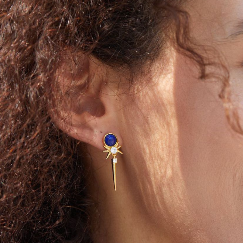 S925 Sterling Silver Lapis Lazuli Earrings