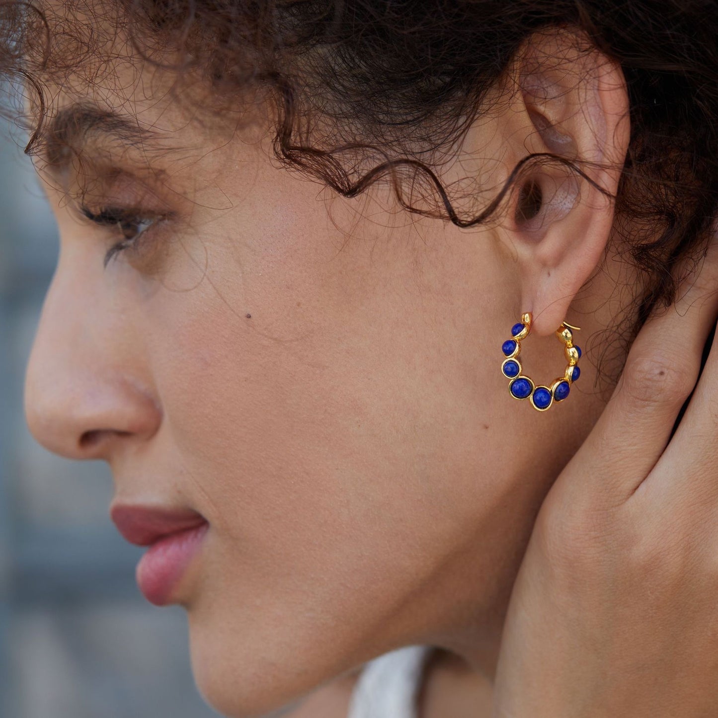 S925 Sterling Silver Lapis Lazuli Earrings