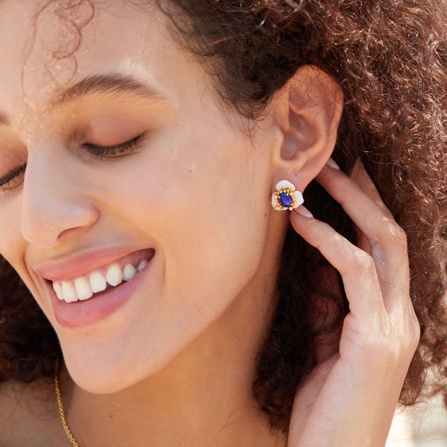 S925 Sterling Silver Lapis Lazuli Earrings