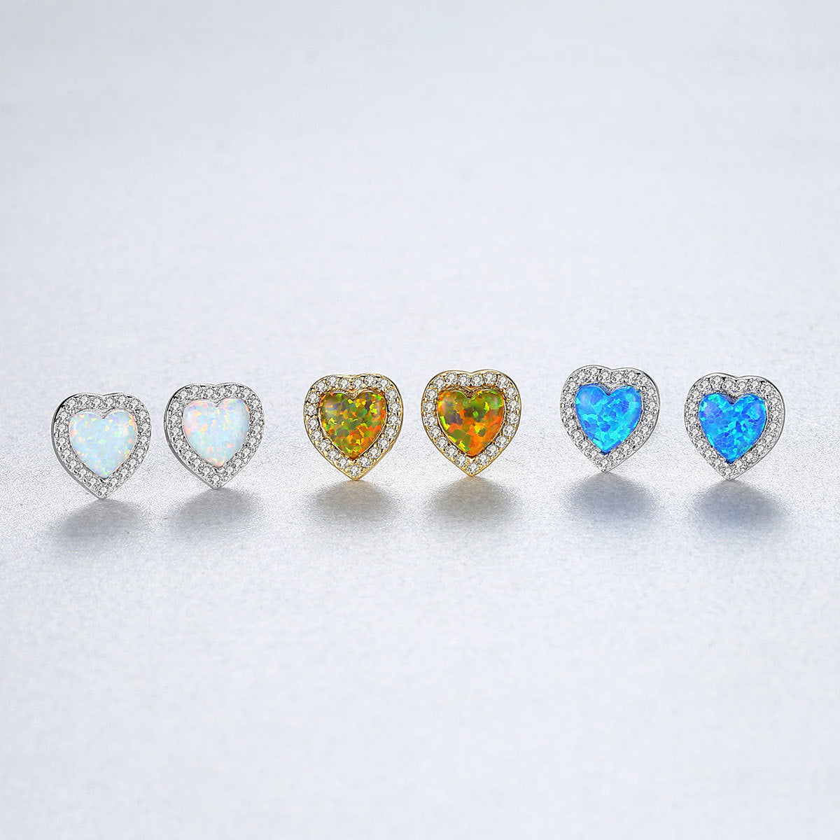 S925 Sterling Silver Opal Earrings