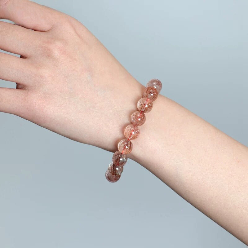 Strengthen Initiative-Red Rutilated Quartz Adjustable Bracelet