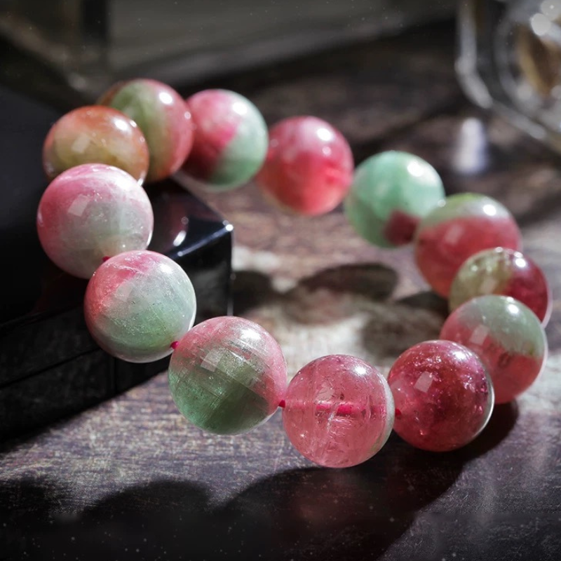 Strengthen The Imagination-Watermelon Tourmaline Adjustable Bracelet