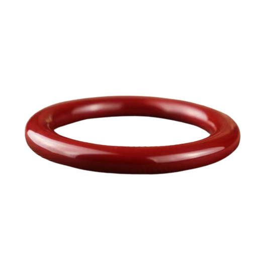 Intangible Cultural Heritage Big Red Lacquered Wood Bracelet