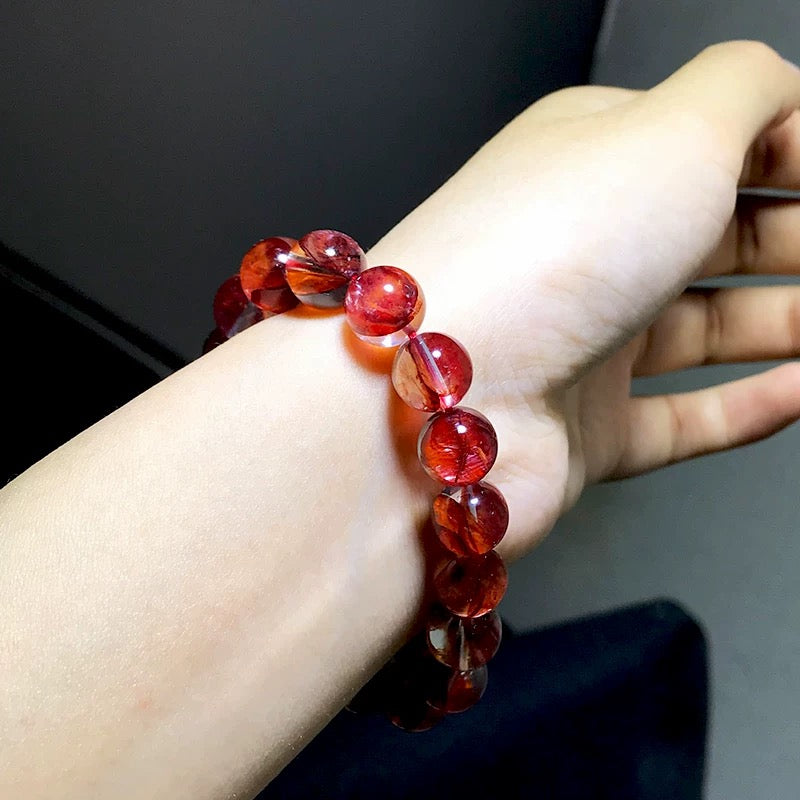 Strengthen Detail Management-Hematoid Quartz Bracelet