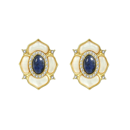 Lapis Lazuli Fritillaria Earrings