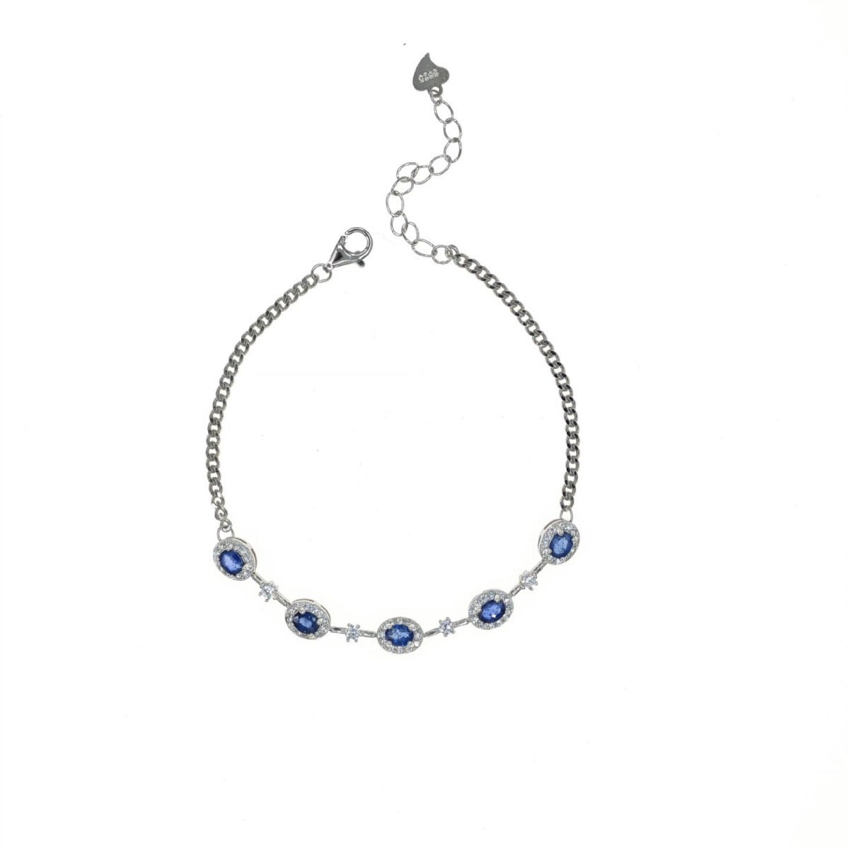 S925 Silver Sapphire Bracelet