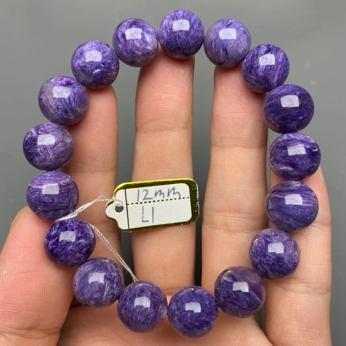 Purple Charoite Beads Bracelet