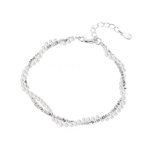 S925 Sterling Silver Beaded Bracelet