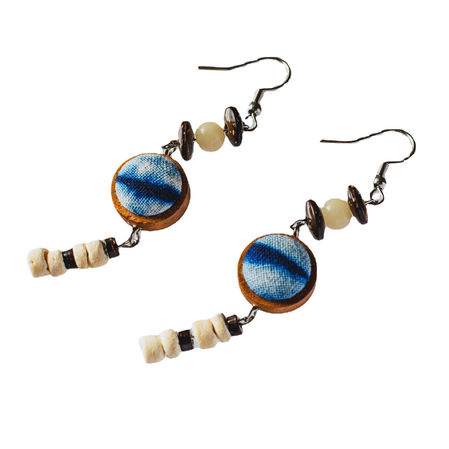 Tie-dyed Wooden Earrings