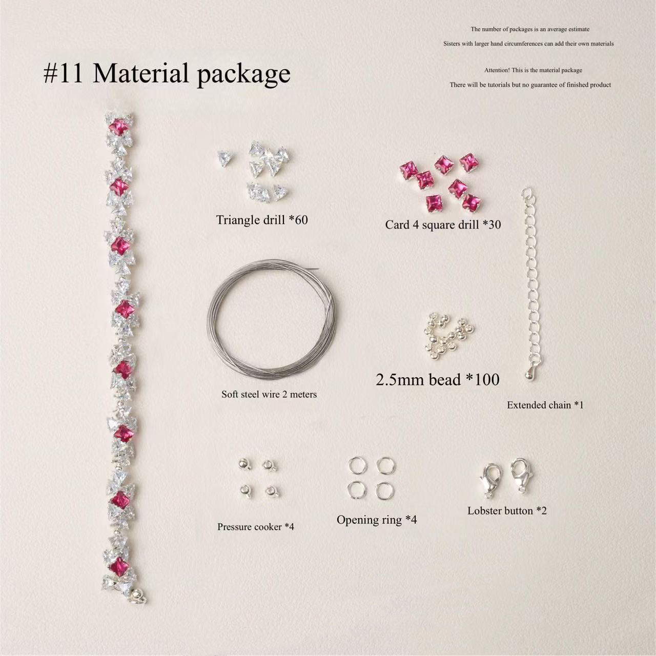11#Rose Bracelet DIY Craft Kit