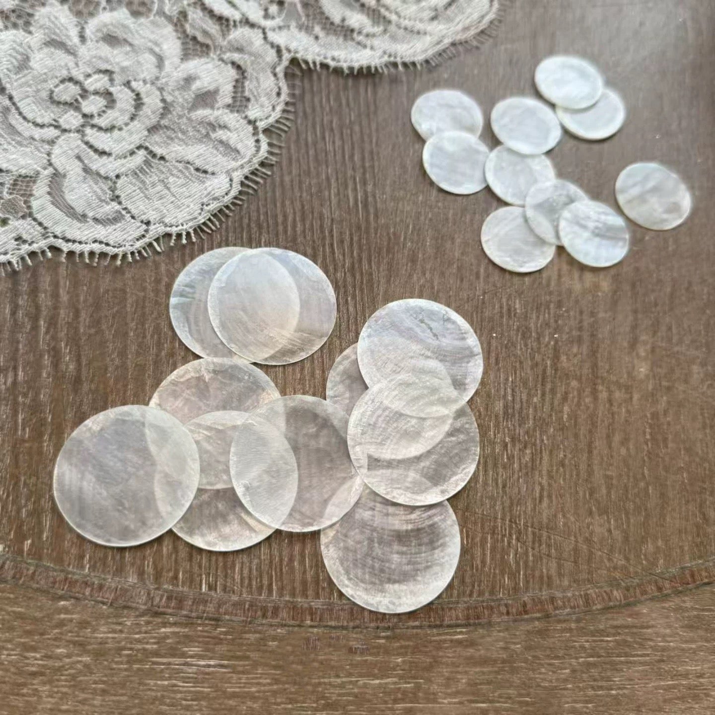 Natural shell flakes, DIY toasting cup materials-12Big＋15Small