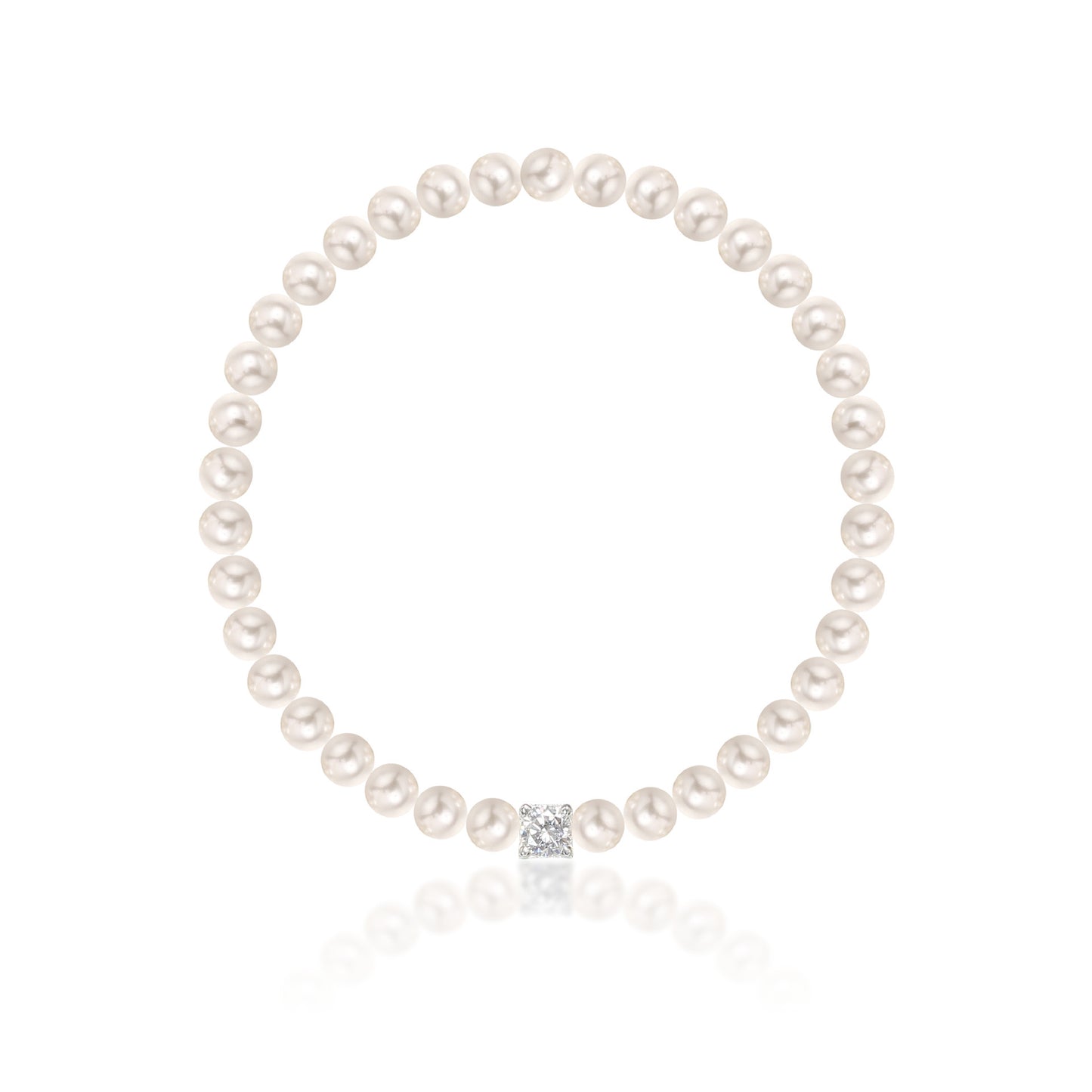 S925 Sterling Silver Imitation Pearl Bracelet