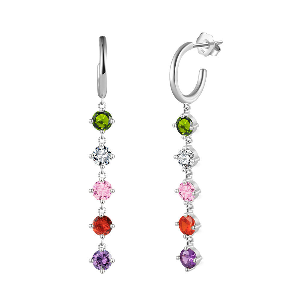 S925 Silver Zircon Earrings