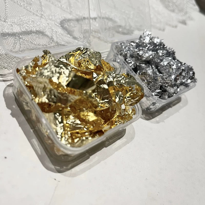 Glittering Gold and Silver Foils-40ml