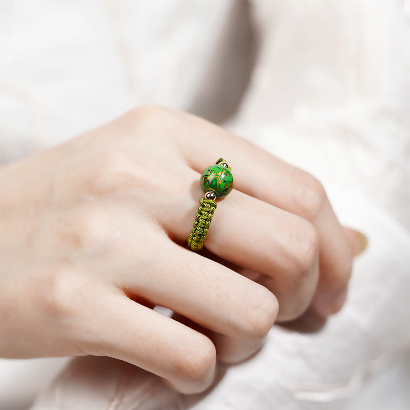 Rosewood Lacquer Bead Ring