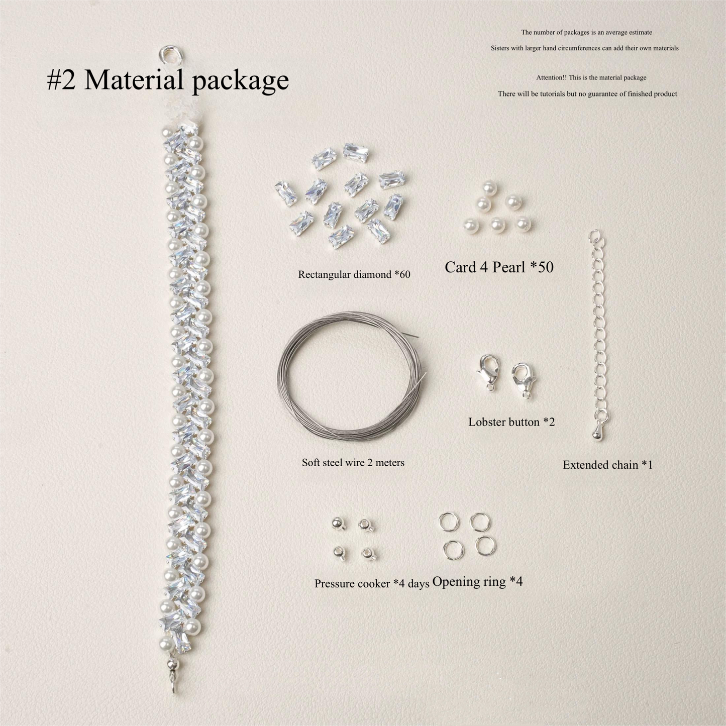 2#Frost Flowers DIY Bracelet Kit
