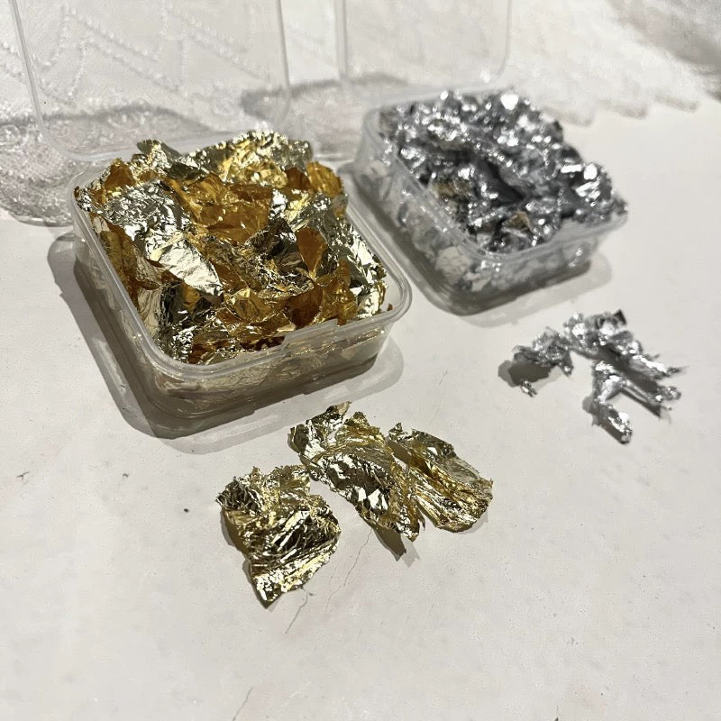 Glittering Gold and Silver Foils-40ml