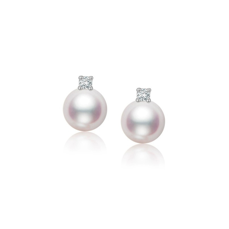 18K White Gold Diamond Natural Sea Pearl