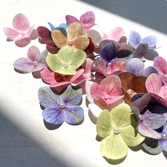 Pearl Hydrangea Diy Material -One set includes 30 assorted colors