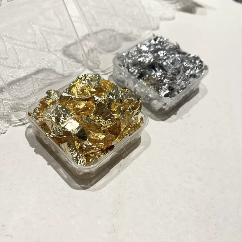 Glittering Gold and Silver Foils-40ml