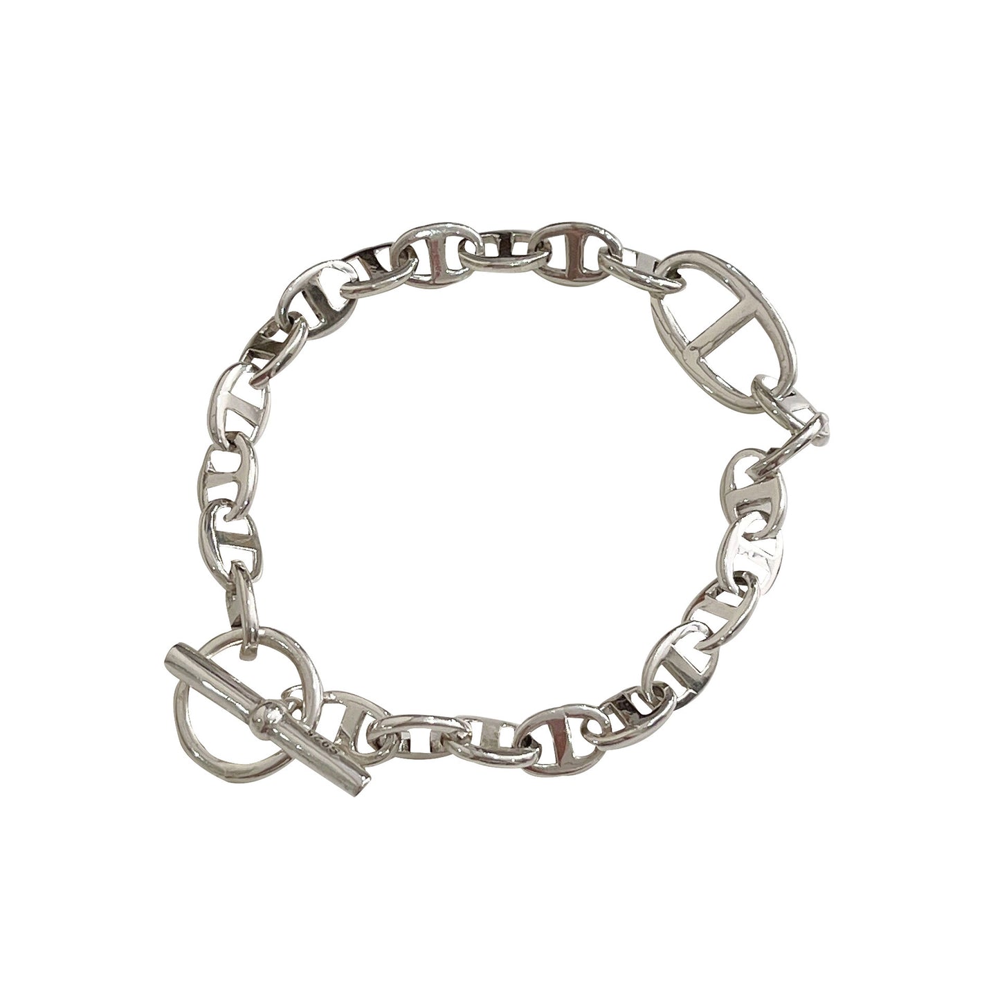 Solid 925 Sterling Silver Pig Nose Bracelet