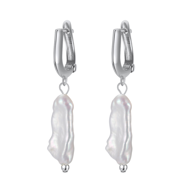 S925 Sterling Silver Natural Pearl Earrings