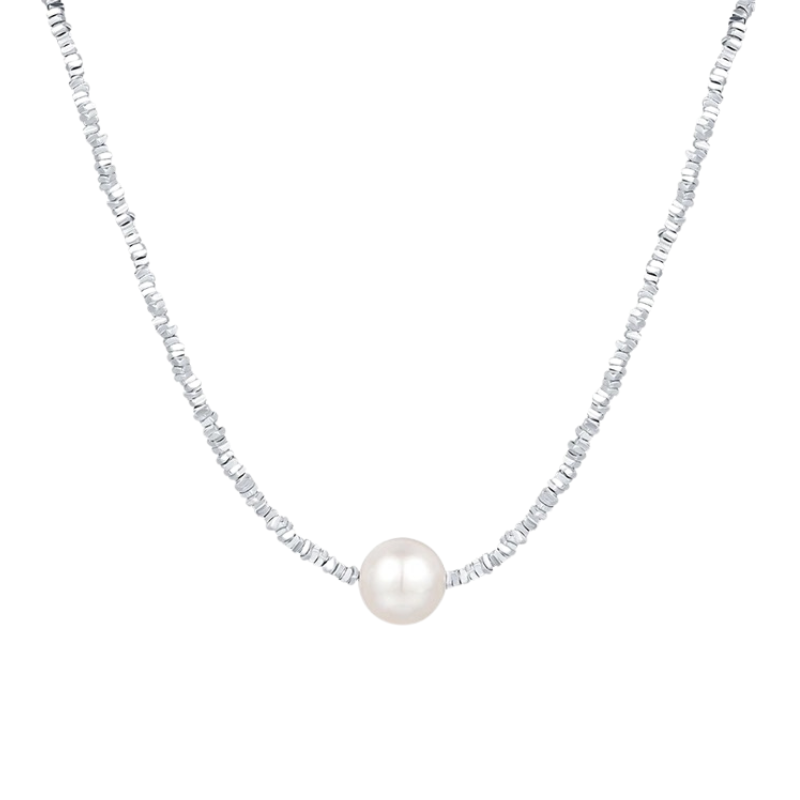 S925 Sterling Silver Artificial Pearl Necklace