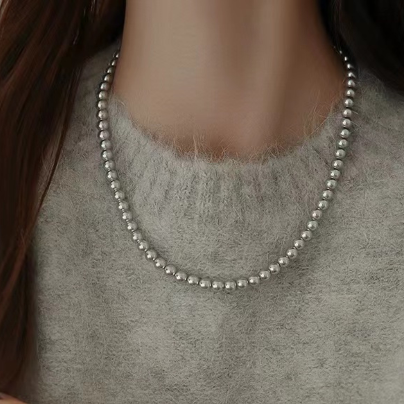 Natural Grey Pearl Necklace