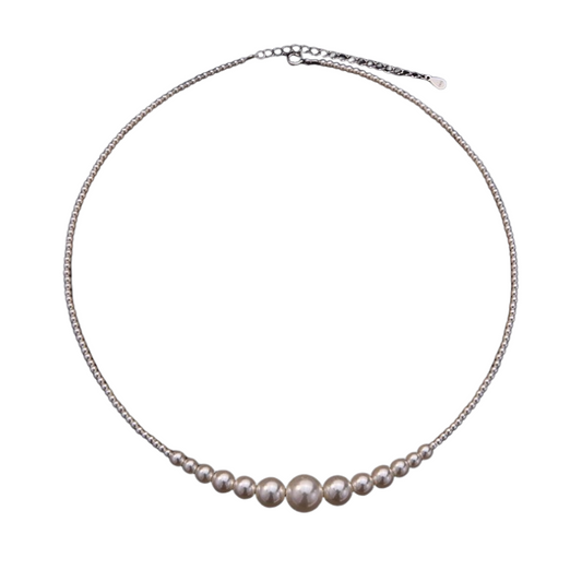 S925 Sterling Silver Artificial Pearl Necklace