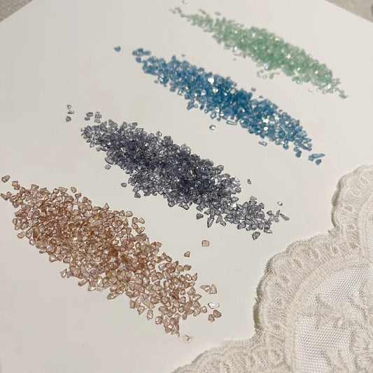DIY Journaling Decorative Pieces - Irregular Crushed Stones (Clear Texture)-30ml