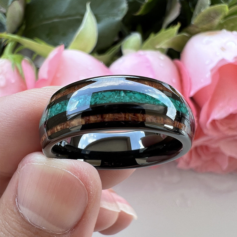 Acacia Malachite Ring