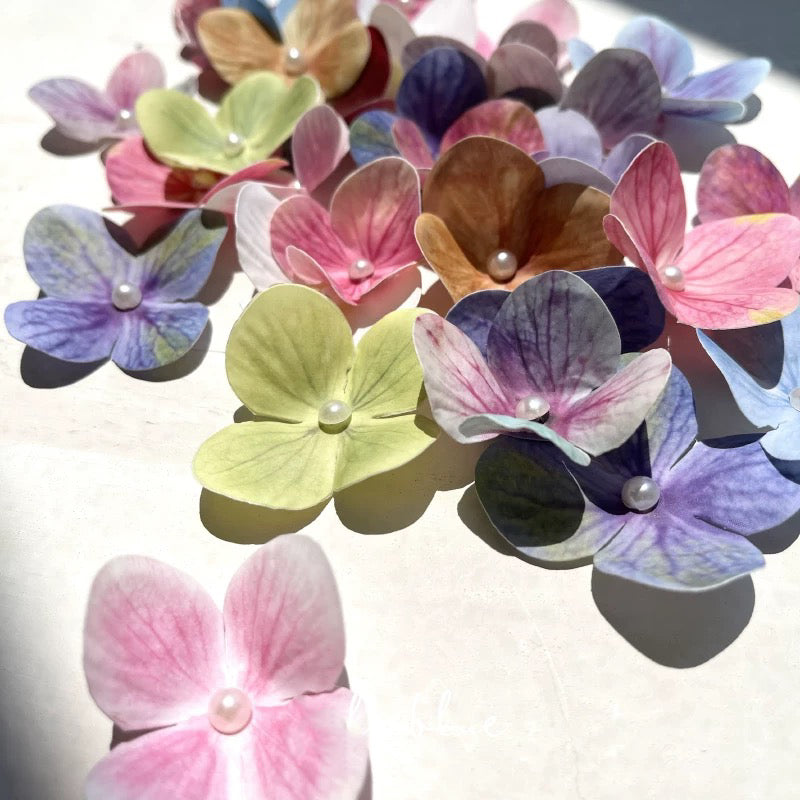 Pearl Hydrangea Diy Material -One set includes 30 assorted colors