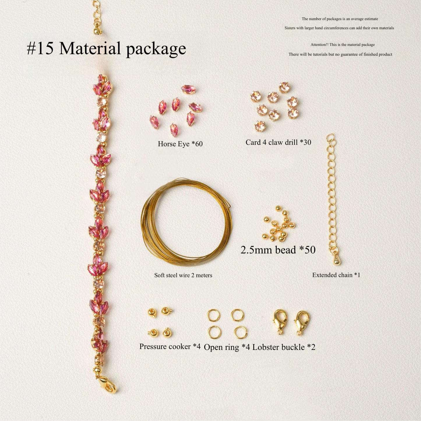 15#Pink Valley DIY Bracelet Kit