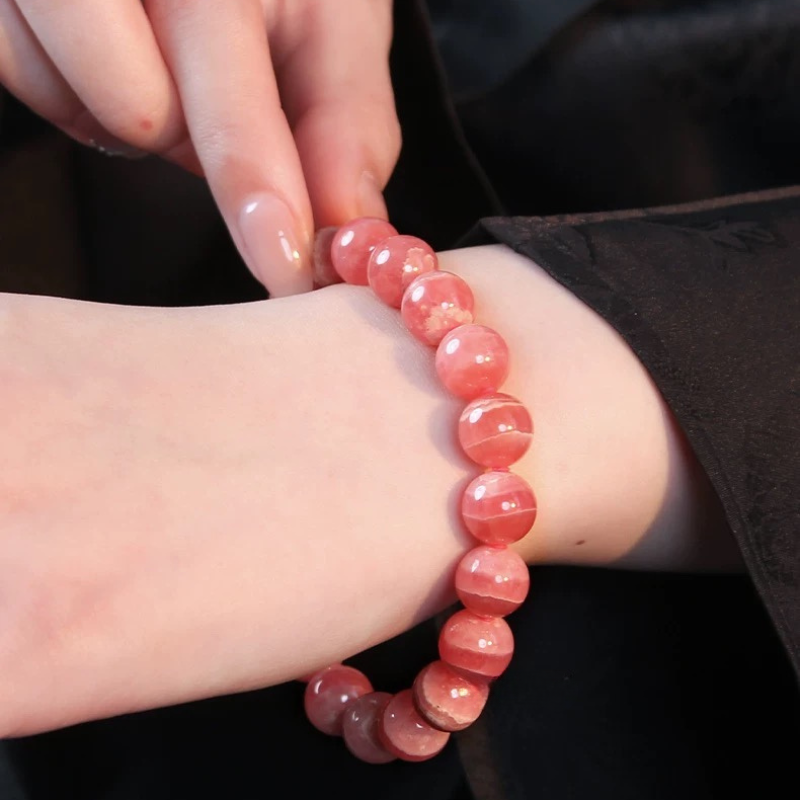 Enhance One's Charisma-Rhodochrosite Adjustable Bracelet