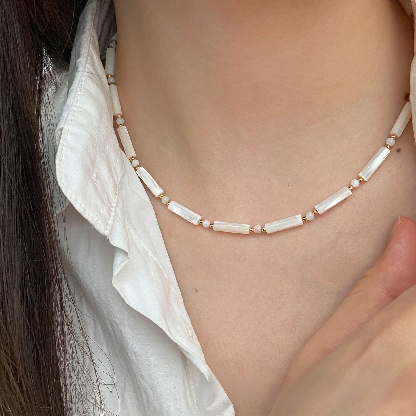 Natural White Shell Necklace